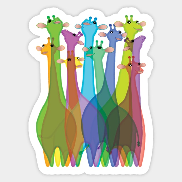 Jelly Giraffes Sticker by Hippopottermiss